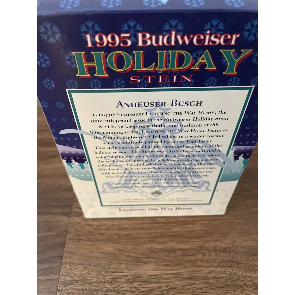 Budweiser 1995 Collector Vintage Holiday Stein 